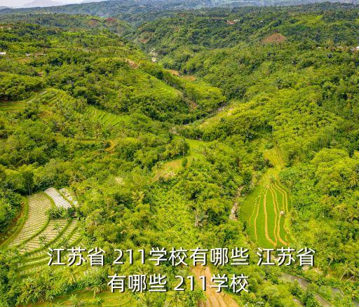 江蘇211,江蘇有哪些211學校?