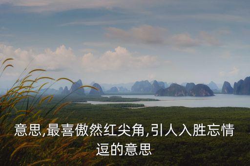 逗的意思,最喜傲然紅尖角,引人入勝忘情逗的意思