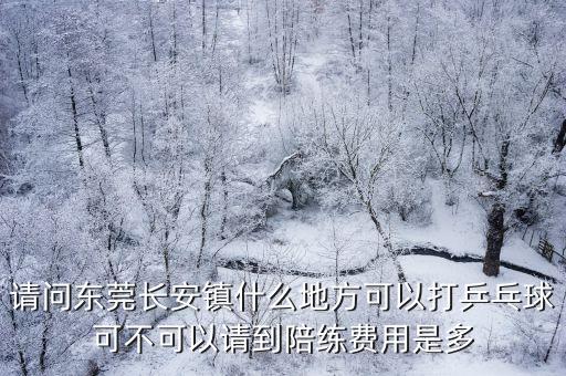 東莞哪里有長安乒乓球培訓機構，東莞市區(qū)里面哪里有乒乓球打