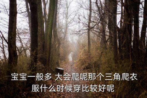  寶寶一般多 大會爬呢那個三角爬衣服什么時候穿比較好呢