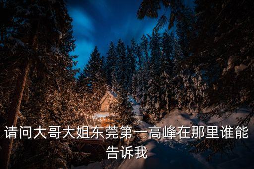 星期六登東莞第一高峰，東莞第一高峰海拔有多高