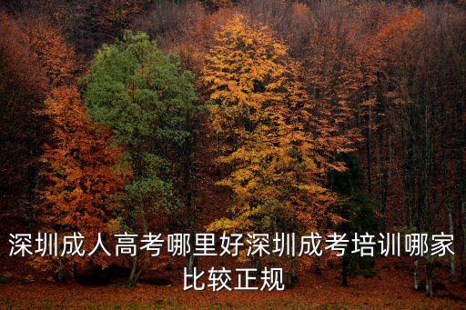 深圳成人高考哪里好深圳成考培訓(xùn)哪家比較正規(guī)