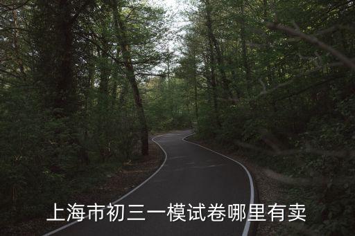 上海市17各科初三一模試卷，上海市初三一模試卷哪里有賣