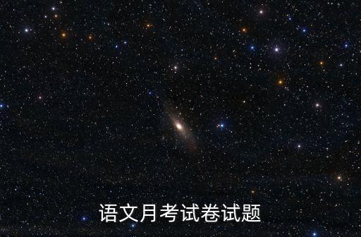 語文月考試卷試題