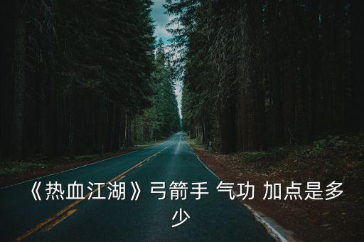 《熱血江湖》弓箭手 氣功 加點是多少