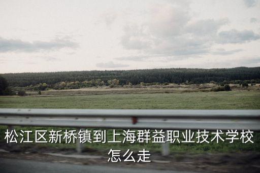 松江區新橋鎮到上海群益職業技術學校怎么走