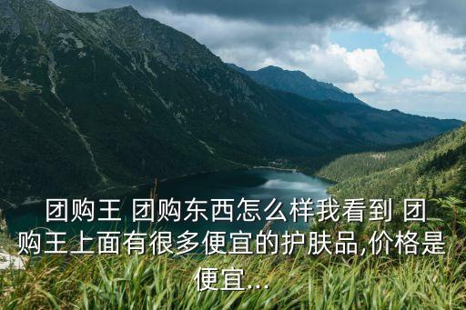  團(tuán)購?fù)?團(tuán)購東西怎么樣我看到 團(tuán)購?fù)跎厦嬗泻芏啾阋说淖o(hù)膚品,價(jià)格是便宜...