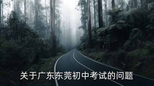 關于廣東東莞初中考試的問題