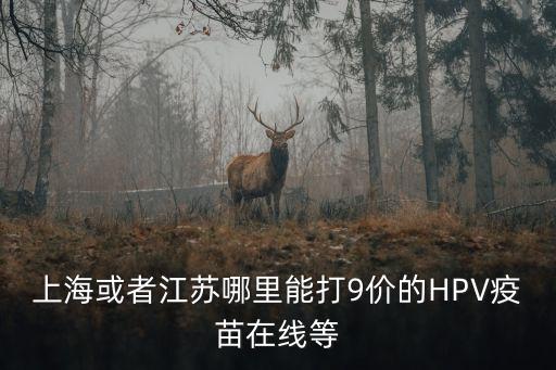 上海或者江蘇哪里能打9價的HPV疫苗在線等