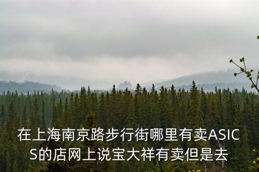 在上海南京路步行街哪里有賣ASICS的店網上說寶大祥有賣但是去