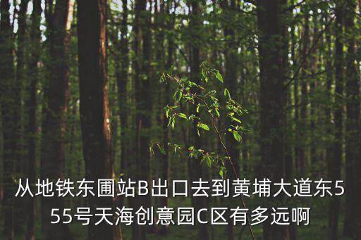 從地鐵東圃站B出口去到黃埔大道東555號天海創意園C區有多遠啊
