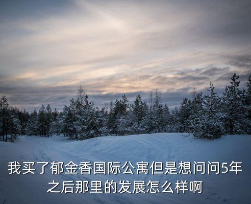 我買了郁金香國際公寓但是想問問5年之后那里的發展怎么樣啊