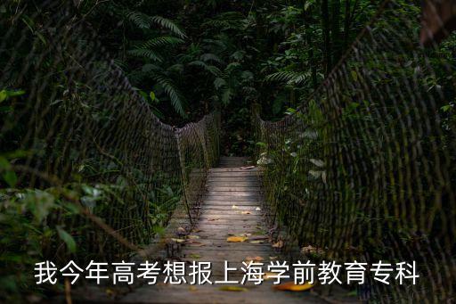 我今年高考想報上海學前教育專科