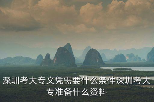 深圳學(xué)歷報(bào)考條件，深圳自考報(bào)名要什么條件
