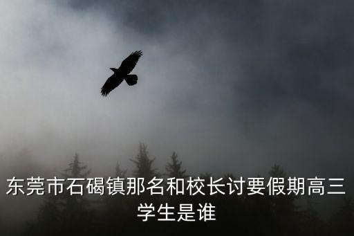 東莞石碣小學校長，東莞市石碣鎮(zhèn)那名和校長討要假期高三學生是誰