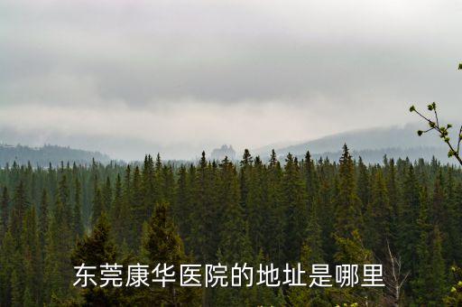 東莞康華醫院的地址是哪里