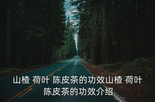 山楂 荷葉 陳皮茶的功效山楂 荷葉 陳皮茶的功效介紹