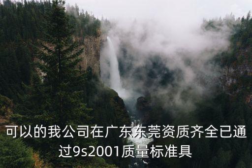 可以的我公司在廣東東莞資質齊全已通過9s2001質量標準具