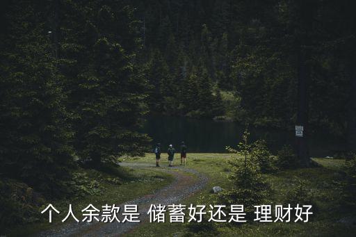 個(gè)人余款是 儲(chǔ)蓄好還是 理財(cái)好