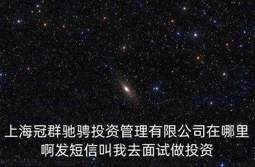 上海冠群馳騁投資管理有限公司在哪里啊發短信叫我去面試做投資