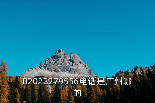 02022279556電話是廣州哪的