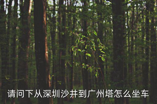 請問下從深圳沙井到廣州塔怎么坐車