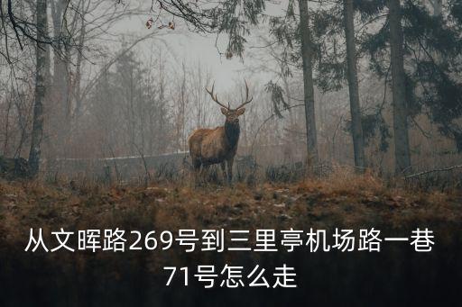 從文暉路269號到三里亭機場路一巷71號怎么走