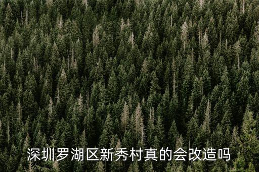 深圳羅湖區新秀村真的會改造嗎