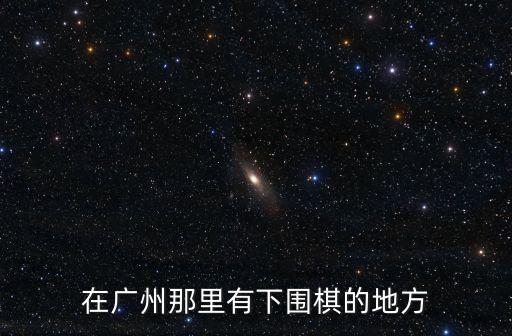 在廣州那里有下圍棋的地方