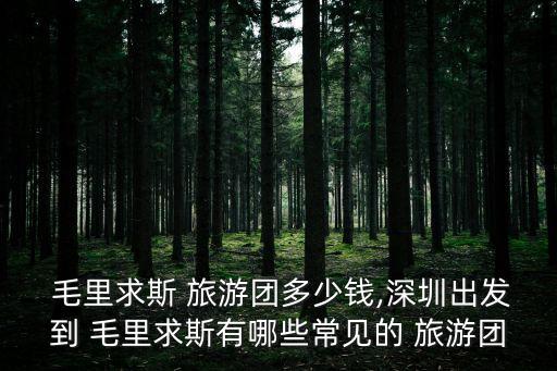 毛里求斯旅游,馬國毛里求斯旅游不貴!
