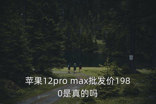 蘋果12pro max批發(fā)價1980是真的嗎