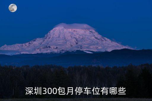 深圳300包月停車位有哪些