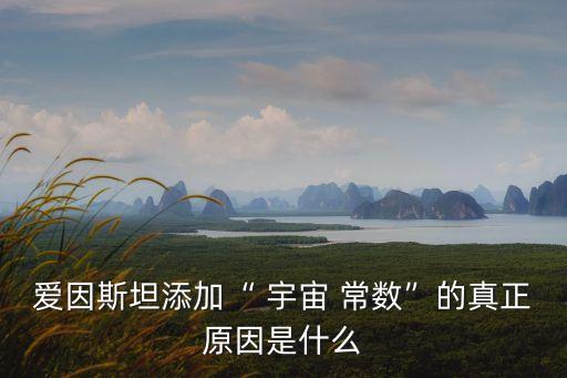 宇宙常數,愛因斯坦宇宙常數