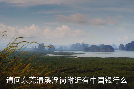 請問東莞清溪浮崗附近有中國銀行么
