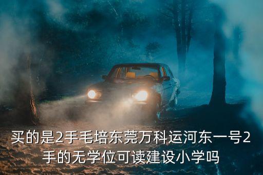 買的是2手毛培東莞萬科運(yùn)河?xùn)|一號(hào)2手的無學(xué)位可讀建設(shè)小學(xué)嗎