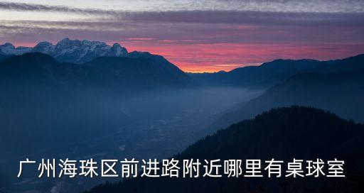 廣州海珠區前進路附近哪里有桌球室