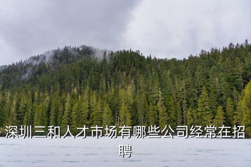 深圳三和人才市場有哪些公司經(jīng)常在招聘