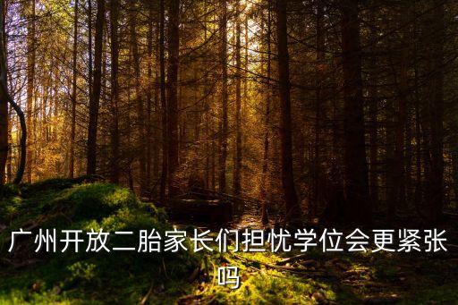 廣州開放二胎家長們擔(dān)憂學(xué)位會更緊張嗎