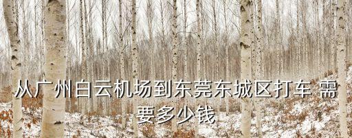 從廣州白云機場到東莞東城區打車 需要多少錢