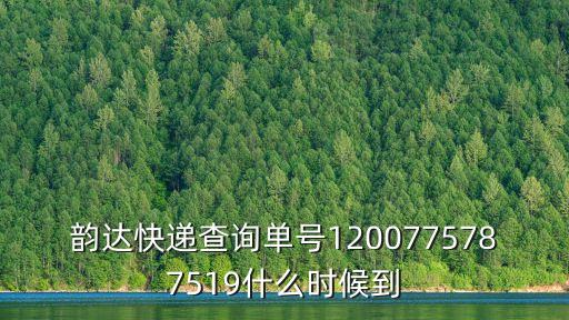 韻達快遞查詢單號1200775787519什么時候到