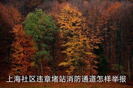 上海社區違章堵站消防通道怎樣舉報
