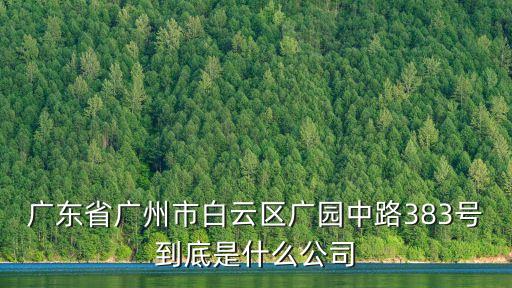 廣州泓社集團是干什么，廣東省廣州市白云區廣園中路383號到底是什么公司