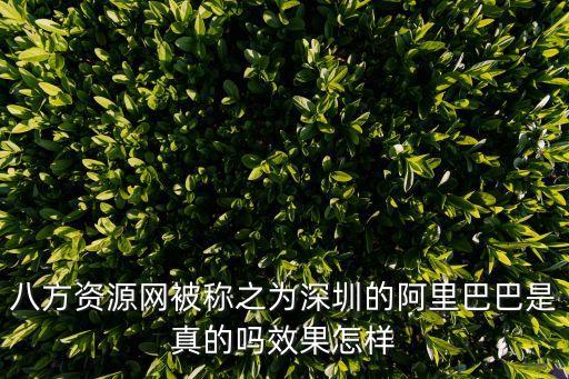 八方資源網被稱之為深圳的阿里巴巴是真的嗎效果怎樣