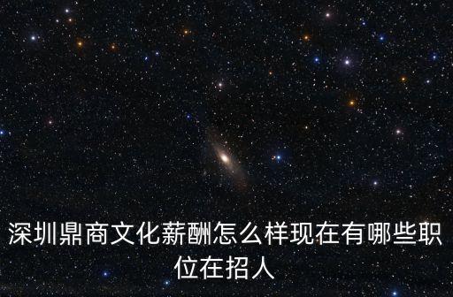 深圳鼎商文化薪酬怎么樣現在有哪些職位在招人