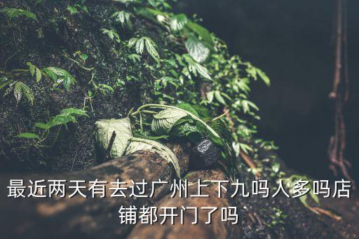 最近兩天有去過廣州上下九嗎人多嗎店鋪都開門了嗎