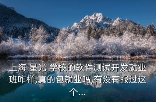 星光學(xué)校,上海星光學(xué)校靠譜嗎?軟件測(cè)試開(kāi)發(fā)就業(yè)班咋樣?