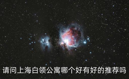 請問上海白領(lǐng)公寓哪個好有好的推薦嗎