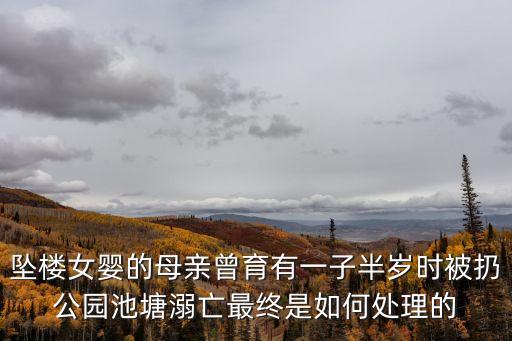墜樓女嬰的母親曾育有一子半歲時(shí)被扔公園池塘溺亡最終是如何處理的