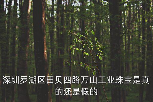 深圳羅湖區田貝四路萬山工業珠寶是真的還是假的