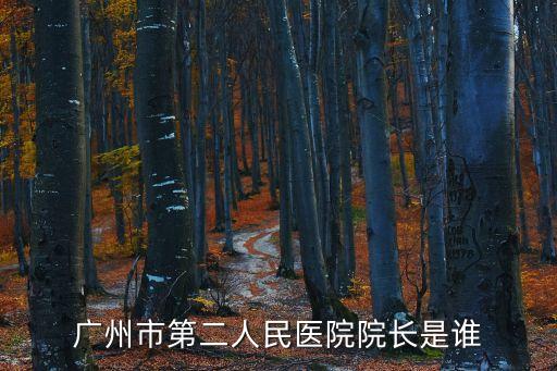 廣州市第二人民醫院院長是誰